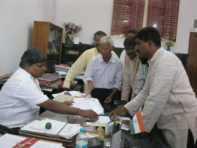 Delegation of Hindus submitting memorandum to the District Collector